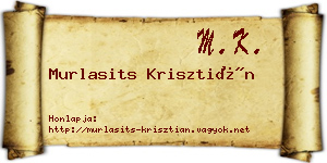 Murlasits Krisztián névjegykártya