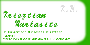 krisztian murlasits business card